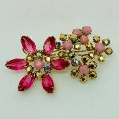 Pink Navettes Brooch