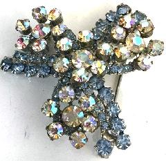 Blue Chatons Only Brooch