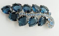 Blue Pear Brooch