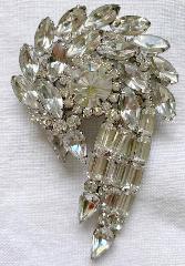 Clear Baguettes Brooch