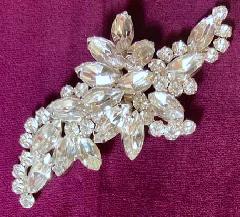 Clear Navettes Brooch