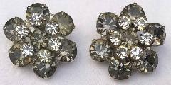 Gray (black Diamond) Chatons Only Earrings Clip