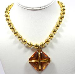 Topaz Square Necklace