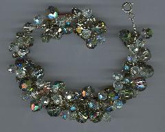 Gray (black Diamond) Chatons Only Bracelet 5 Link