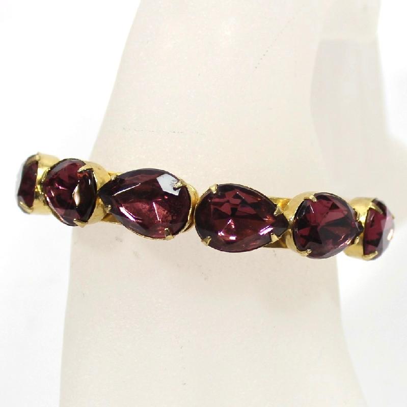 Front view of Purple (cardinal) Pear Bracelet Clamper