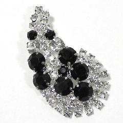 Black (jet) Chatons Only Brooch