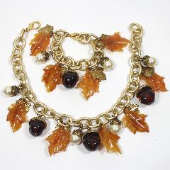 Fall Pearl Bracelet Charm