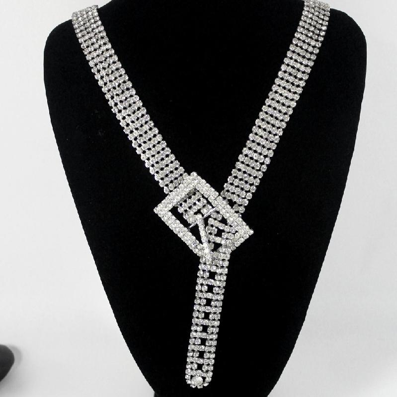 Front view of Clear Chatons Only Belt
