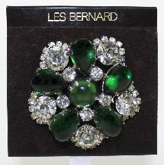 Green Cabochons Brooch