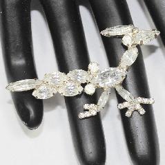 Clear Navettes Brooch