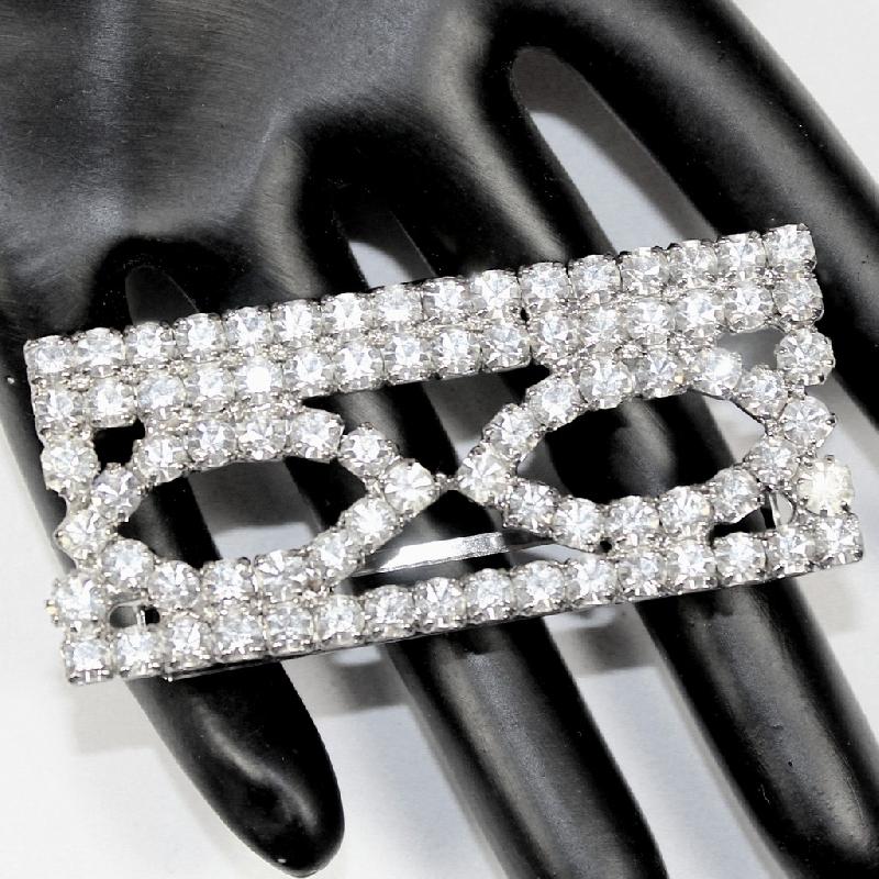 Front view of Clear Chatons Only Belt Buckle