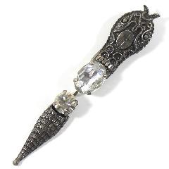 Clear Oval Brooch