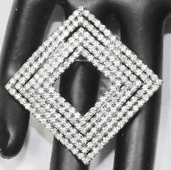 Clear Chatons Only Brooch