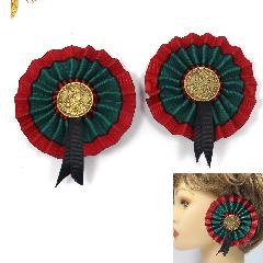 Green Earrings Clip