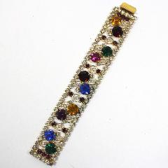 Multiple Colors Chatons Only Bracelet Flat Push In