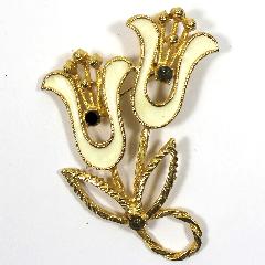 White (chalk Or Milk) Brooch
