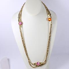 Multiple Colors Cabochons Necklace
