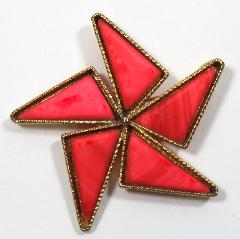 Pink Plastic Pin Pendant