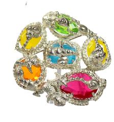 Multiple Colors Pear Brooch