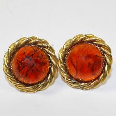 Orange Cabochons Plastic Other