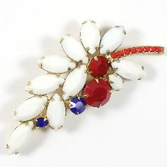 Patriotic Navettes Brooch