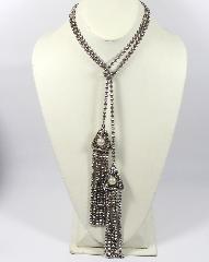 White (chalk Or Milk) Cabochons Pearl Necklace