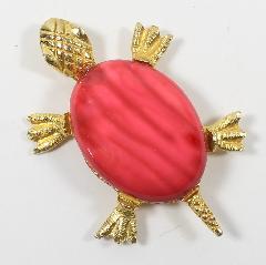 Pink Cabochons Plastic Brooch