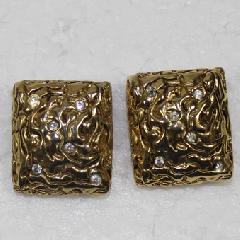 Clear Chatons Only Earrings Clip