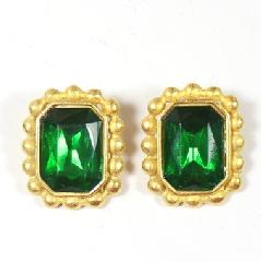 Green Diamond Earrings Clip
