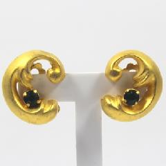 Green Earrings Clip