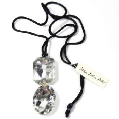 Clear Emerald Cut Necklace