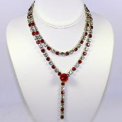 Red Chatons Only Necklace
