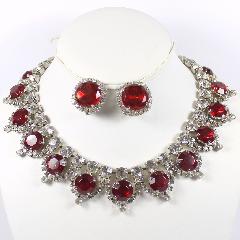 Red Chatons Only Necklace