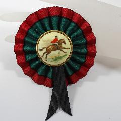 Red Painted (hand/Transfer) Brooch