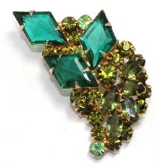 Green Diamond Brooch
