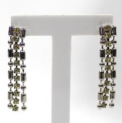 Yellow Chatons Only Earrings Clip