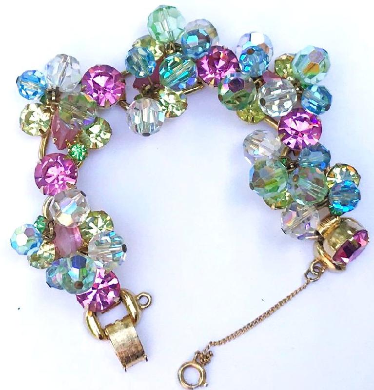 Front view of Pastel Navettes Bracelet 5 Link