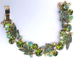 Green Navettes Bracelet 5 Link