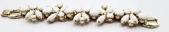 White (chalk Or Milk) Cabochons Bracelet 5 Link