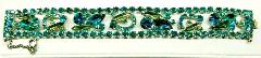 Green Navettes Bracelet Flat Push In