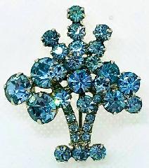 Blue Chatons Only Brooch