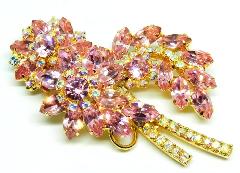 Pink Navettes Brooch