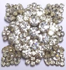 Clear Navettes Brooch
