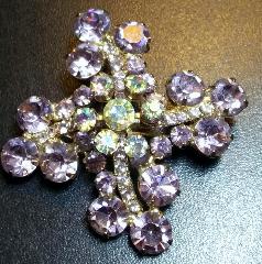 Purple (cardinal) Chatons Only Brooch