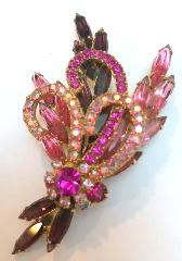 Pink Navettes Brooch
