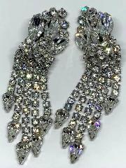 Clear Pear Earrings Clip