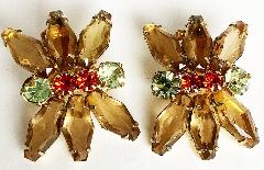Fall Hexagon Earrings Clip