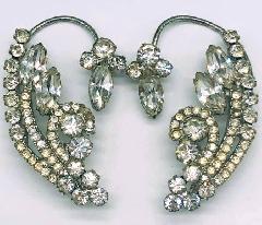 Clear Navettes Earrings Wire