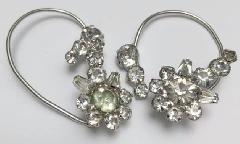 Clear Keystones Earrings Wire