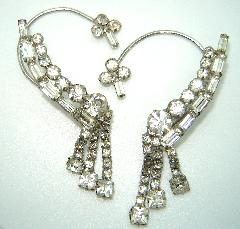 Clear Baguettes Earrings Wire